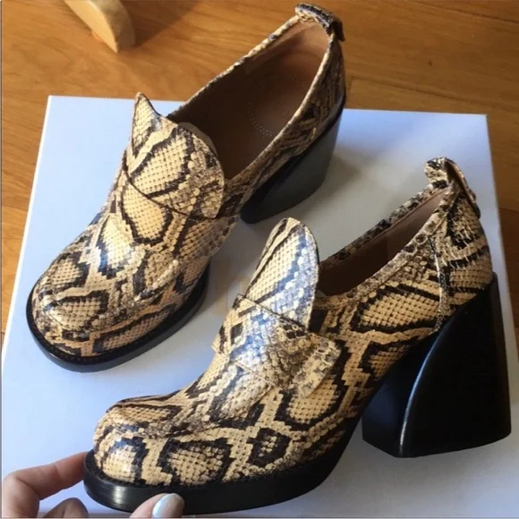 Chloé Adelie Python Loafers in Wheat Yellow 36 - Picture 11 of 11